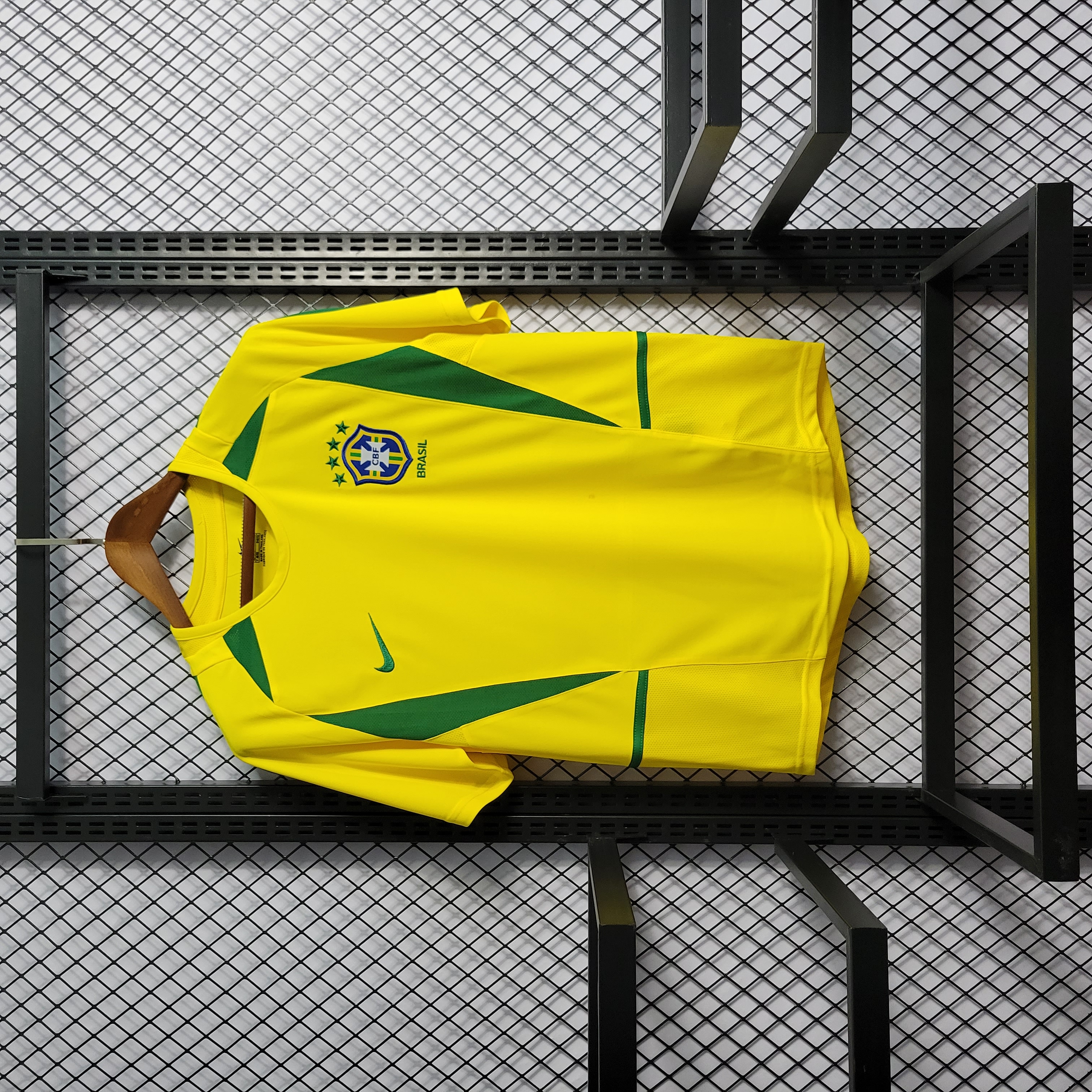 Retro Brazil 2002 Home Stadium Jersey